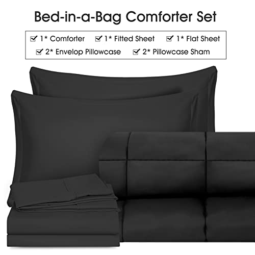 White Queen 7 Piece Comforter Set N96389