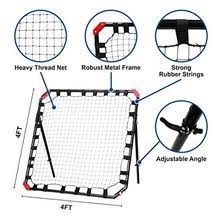 Black Portable Soccer Rebounder Net with Carry Bag Z19961