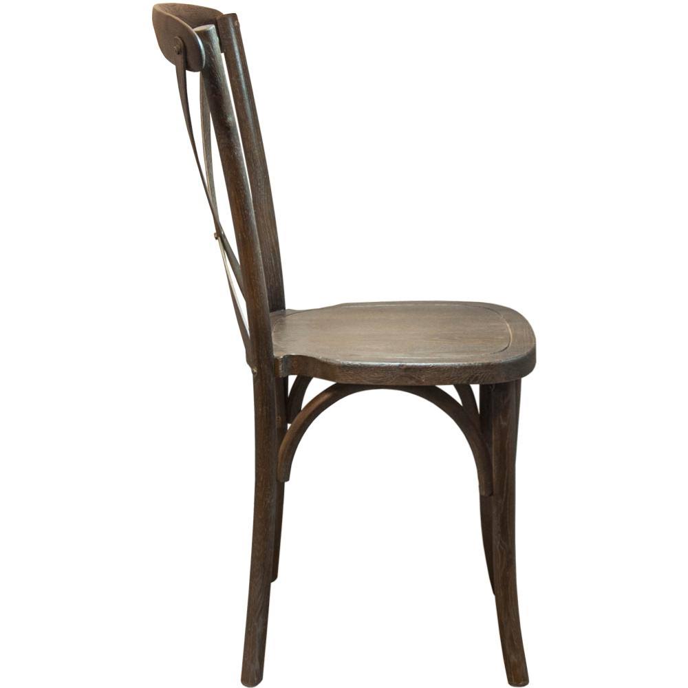 Dark Driftwood X-Back Chair A689