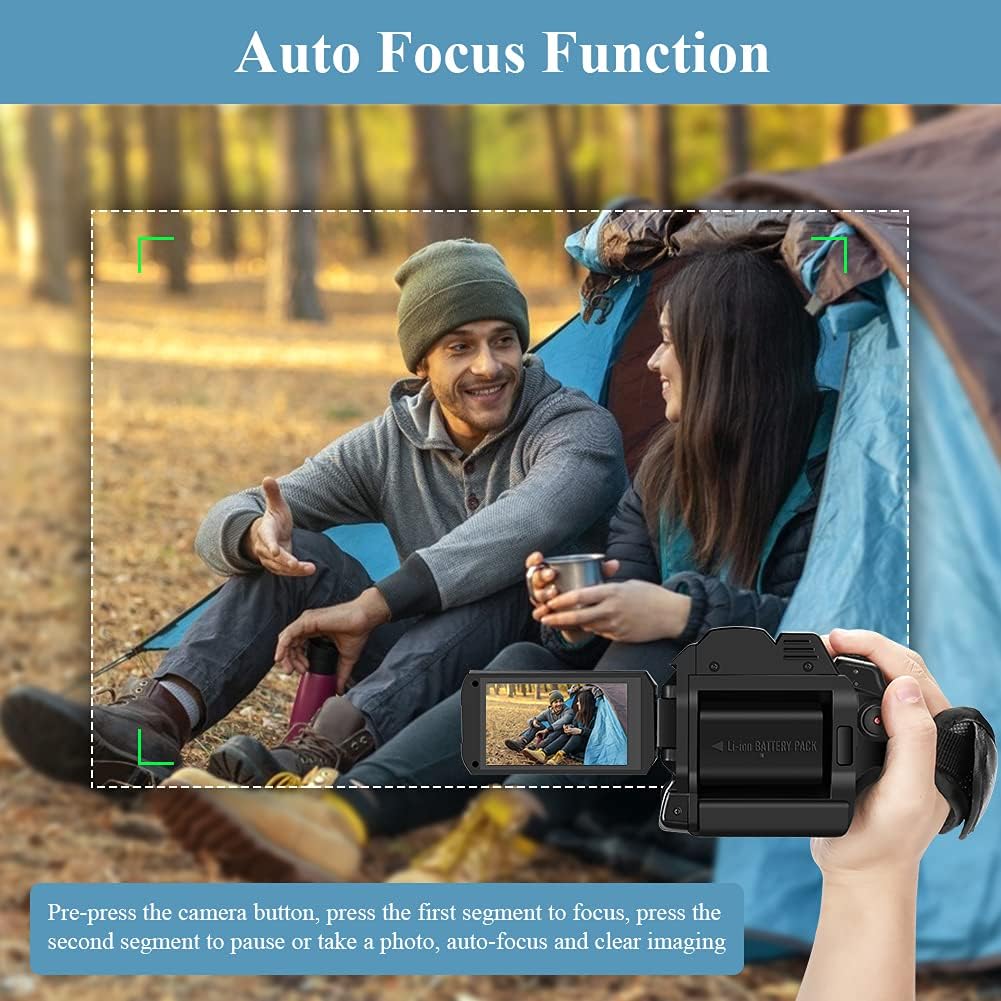 4K HD Auto Focus Video Camera 48MP 60FPS 30X Digital Zoom Camcorder F591426