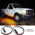 52 Truck LED Running Board Light Amber Side Marker Kit with White Courtesy Lights H2496