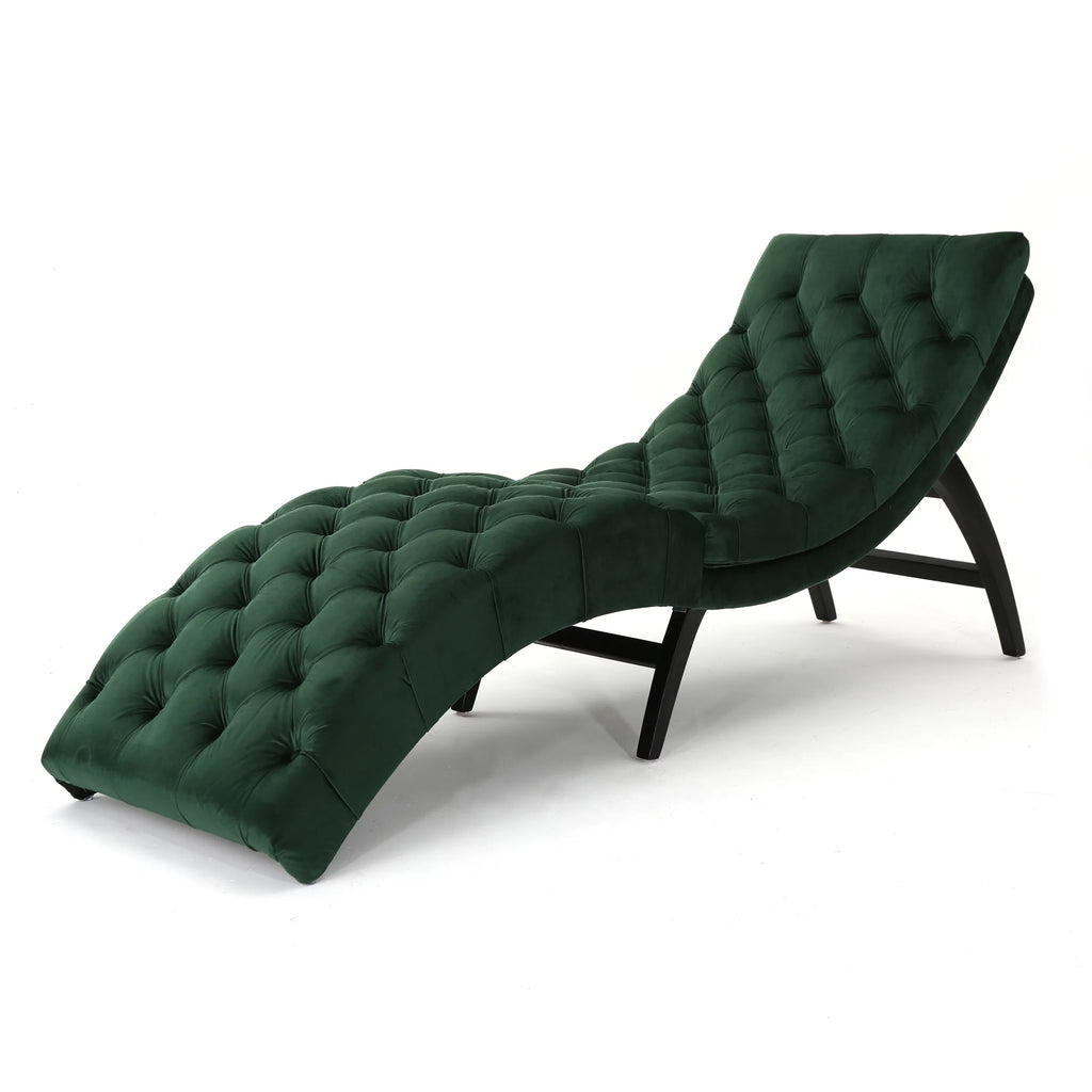 Emerald Velvet Chaise Lounge Z2332