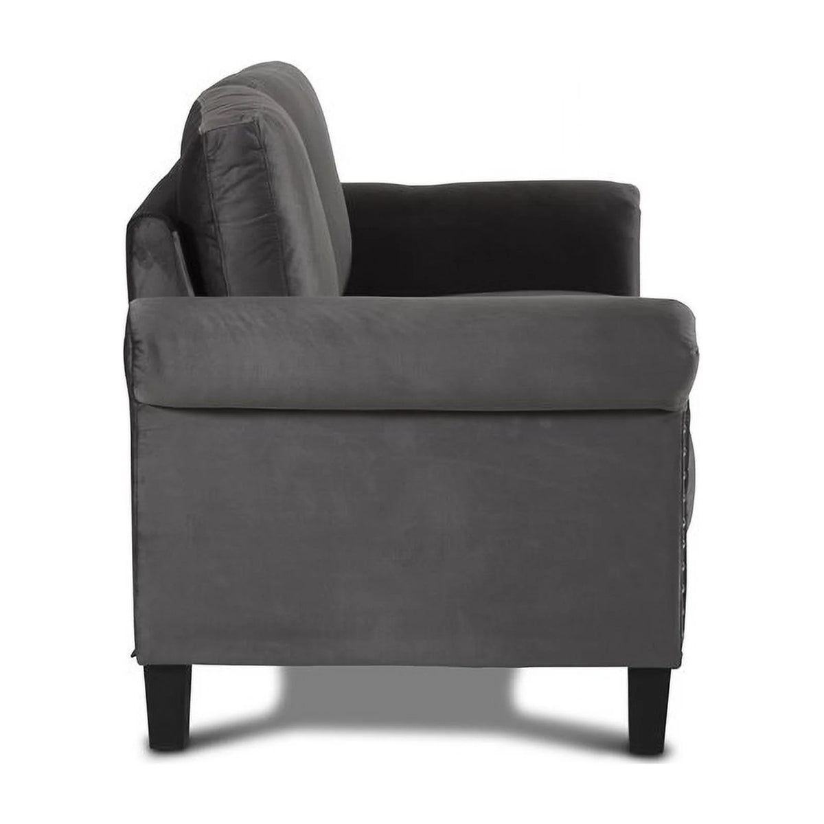 Gray Polyester Fabric Loveseat T69890