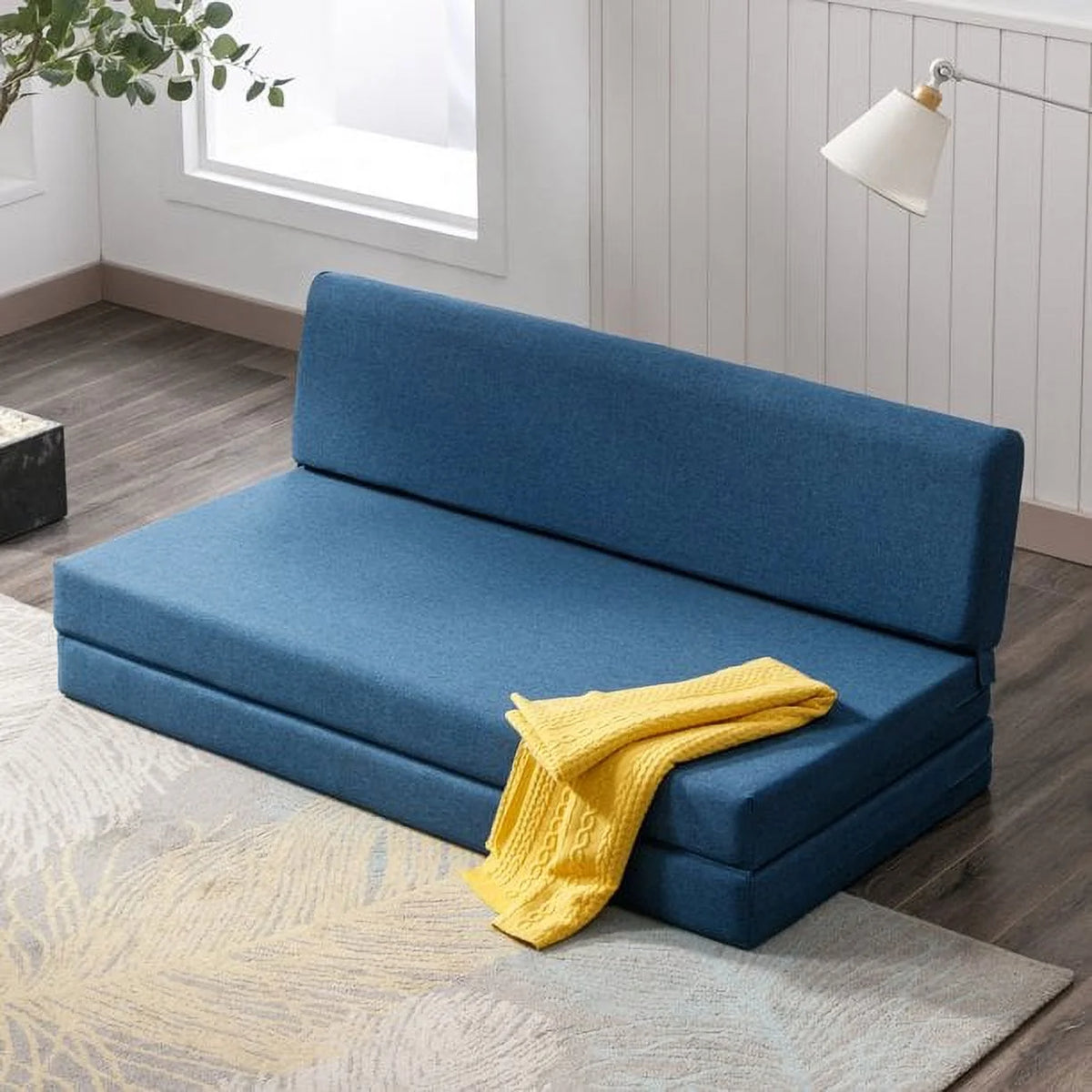 Folding Memory Foam Linen Sofa Bed O78702