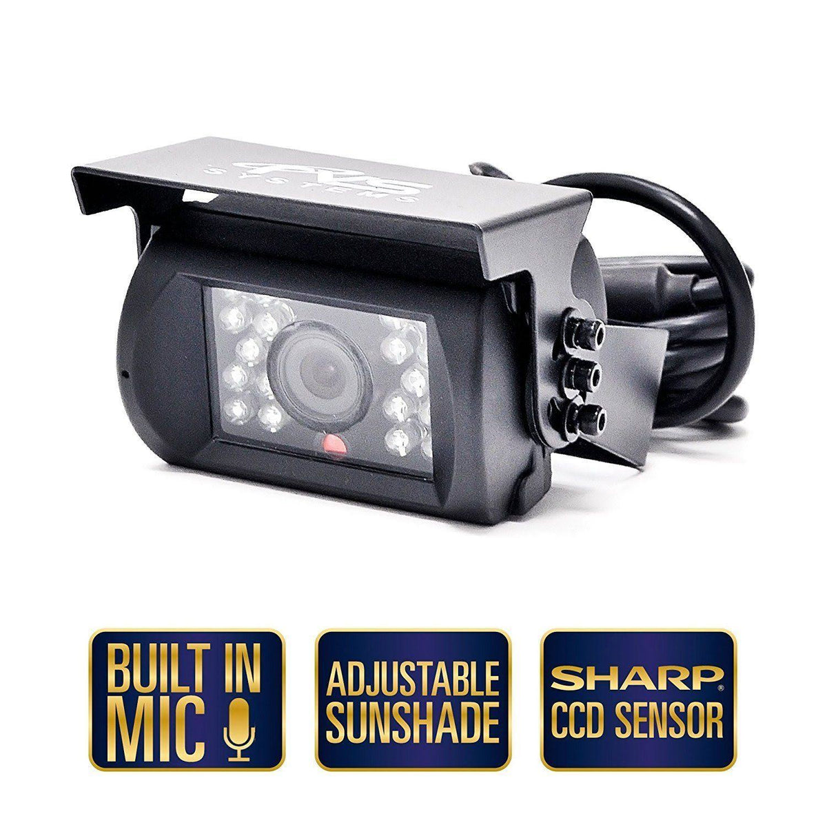Black Backup Camera System with 7x22 Display V2733