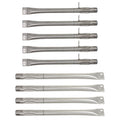 4 BBQ Gas Grill Tube Burner & 5 Heat Shield Plate Tent Replacement Parts M99662