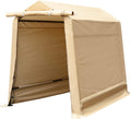 Beige Steel Outdoor Storage Shed with Roll-up Zipper Door A868
