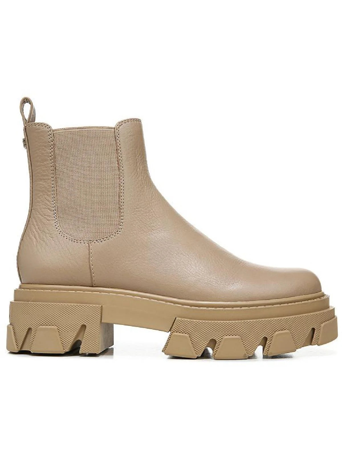 Beige Leather Lug Sole Ankle Boots H79568