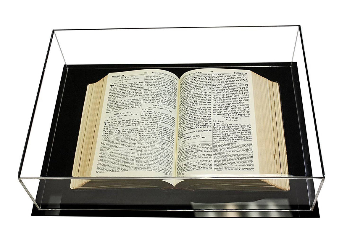 Clear Acrylic Book Display Case with Wall Mount A2549