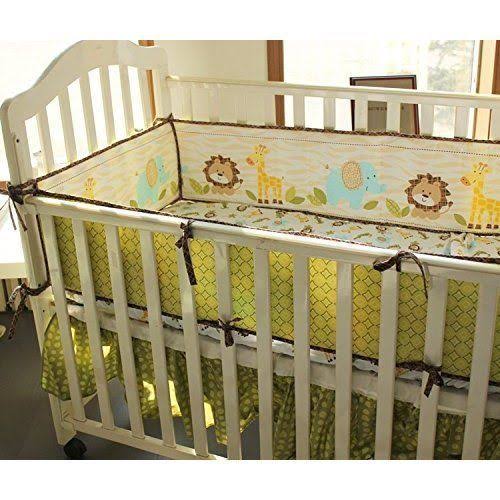 7 Pieces Nursery Crib Bedding Set with Bumper E117654