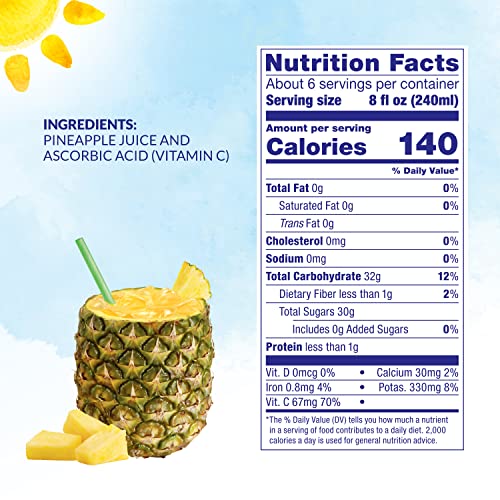 100% Pineapple Juice, 46 Ounce Cans (Pack of 6) T33756