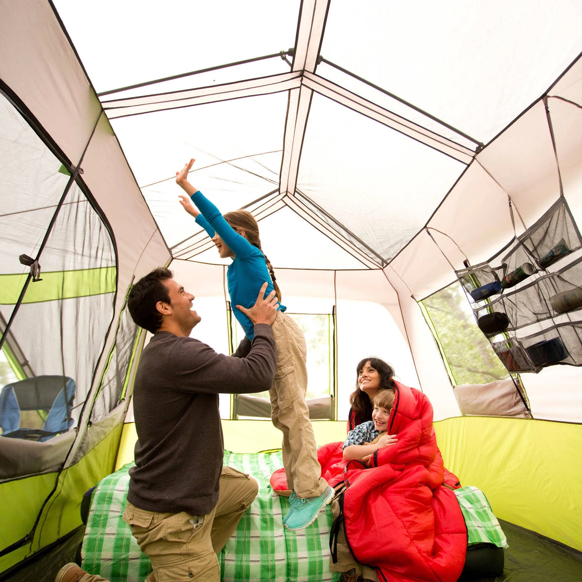 14' x 13.5' 9 Person 2 Room Instant Cabin Tent with Screen Room Z804