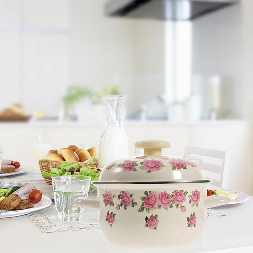 Small Enamel Pot with Lid 22cm R152985