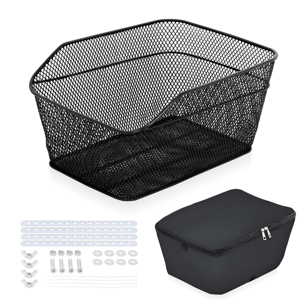 Metal Wire Waterproof Rear Bike Basket 20 L J35520
