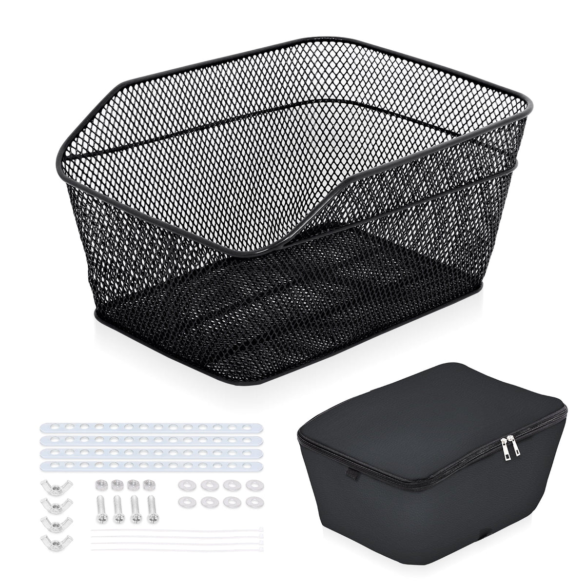 Metal Wire Waterproof Rear Bike Basket 20 L J35520