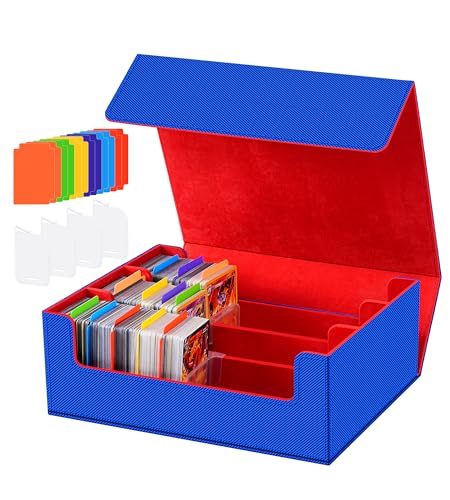 Trading Card Storage Box 2400+ Card Deck Case Black and Gray T634