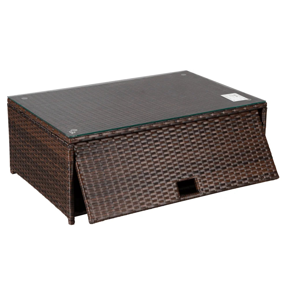 Brown PE Rattan Wicker Sectional Cushioned Sofa Set B9879