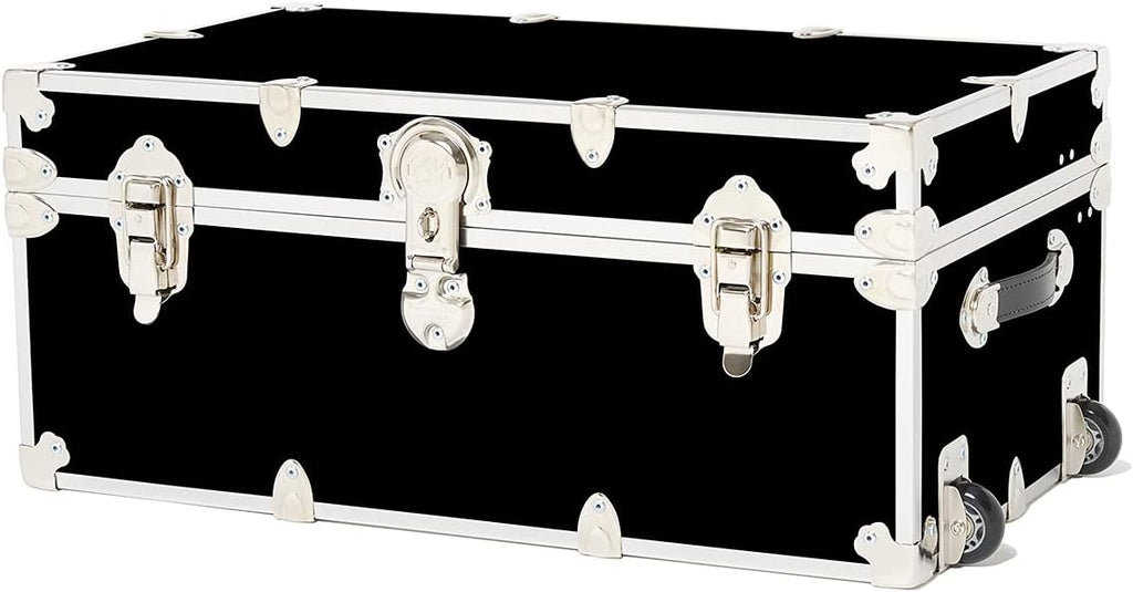 Large Armor Roller Trunk with Mounted Wheels 32x18x14 Black L183