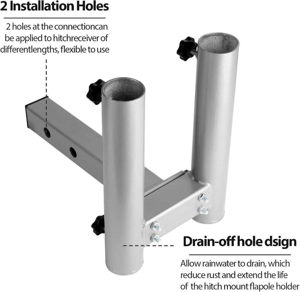 Hitch Mount Dual Flag Pole Holder K199496