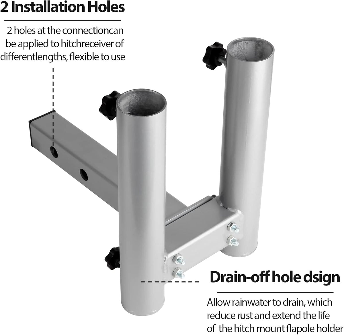 Hitch Mount Dual Flag Pole Holder K199496