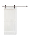 White Stained 2 Panel Barn Door with Sliding Hardware I9908