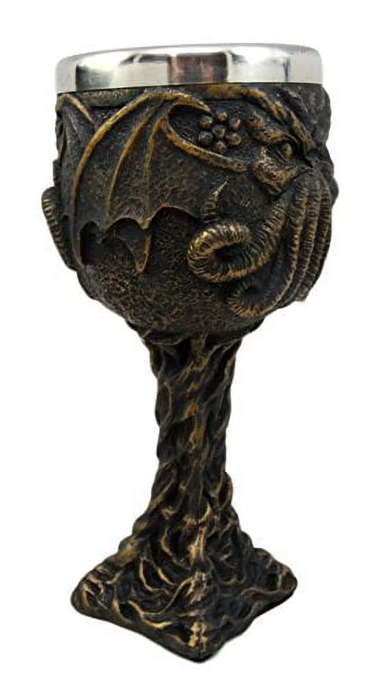 8oz Resin Wine Goblet Chalice With Stainless Steel Liner A653