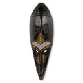 Copper Accented Wood Mask Wall Decor A37632