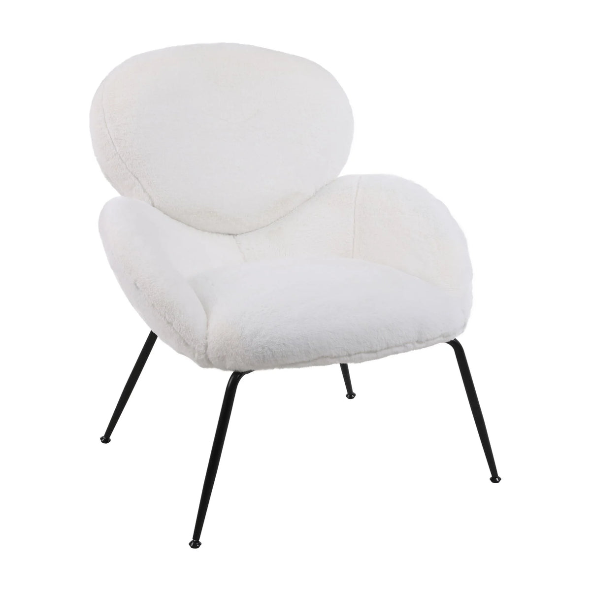 Sherpa Accent Armchairs with Black Metal Legs X177