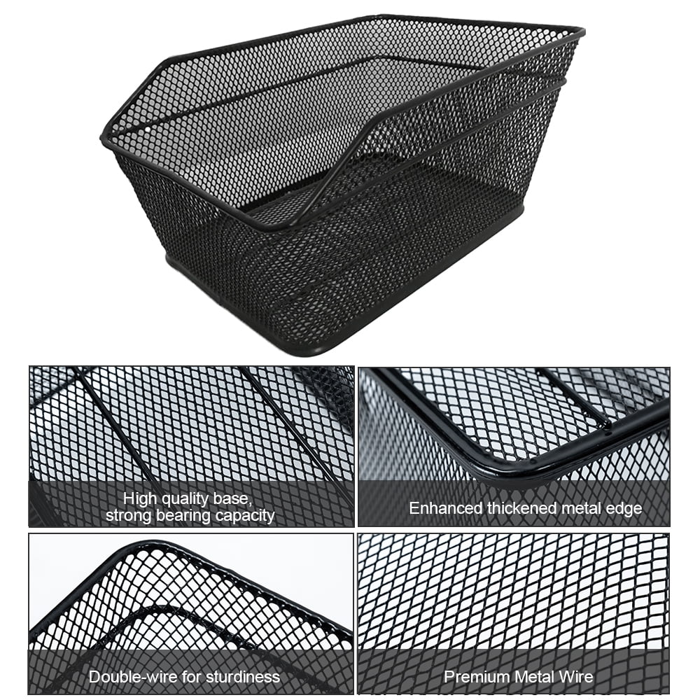 Metal Wire Waterproof Rear Bike Basket 20 L J35520