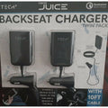 Backseat Car Charger, 4 USB Ports (2pk) Z942