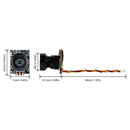 FPV Micro Camera 1/3'' CMOS Sensor 1200TVL 2.1mm Lens 160° FOV NTSC 4:3 K408498