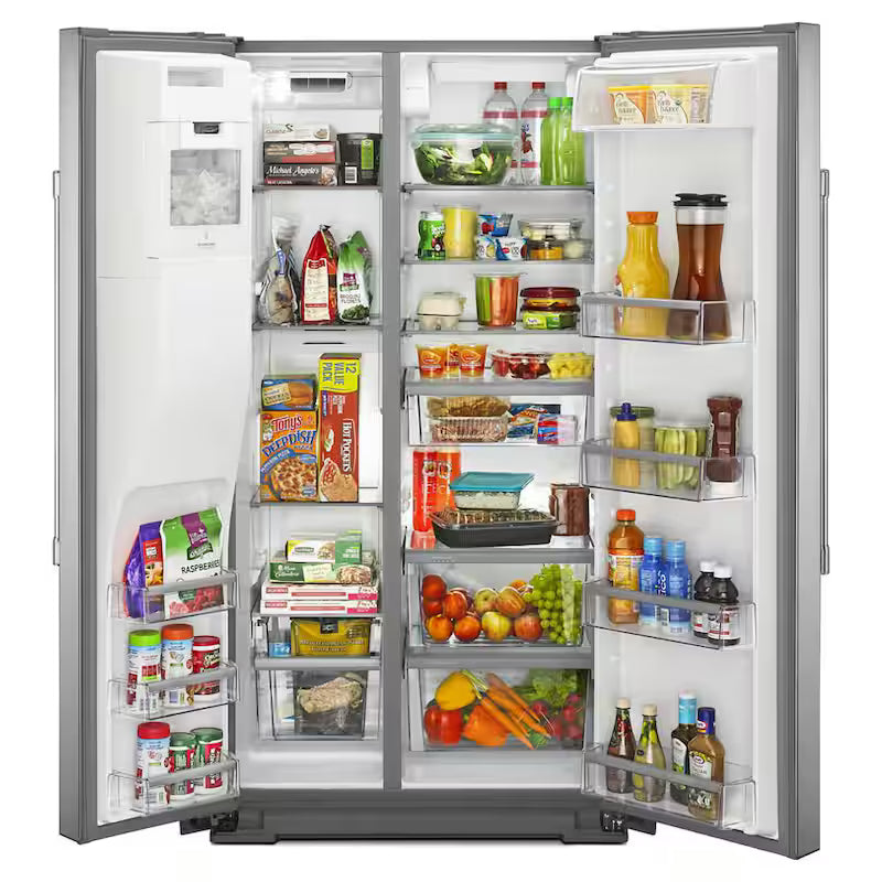 21 cu. ft. Side by Side Refrigerator Stainless Steel Counter Depth U505