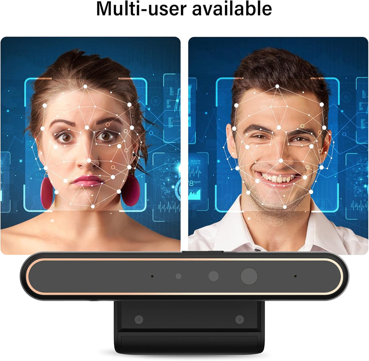 Webcam with Privacy Cover, Dual Microphones, 1080P, Pack of 2 T3611
