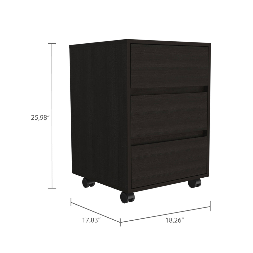 White 3 Drawer Filing Cabinet G60409