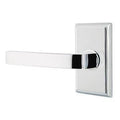 Half Dummy Left Handed Lever with Rectangular Rose in Polished Chrome X262