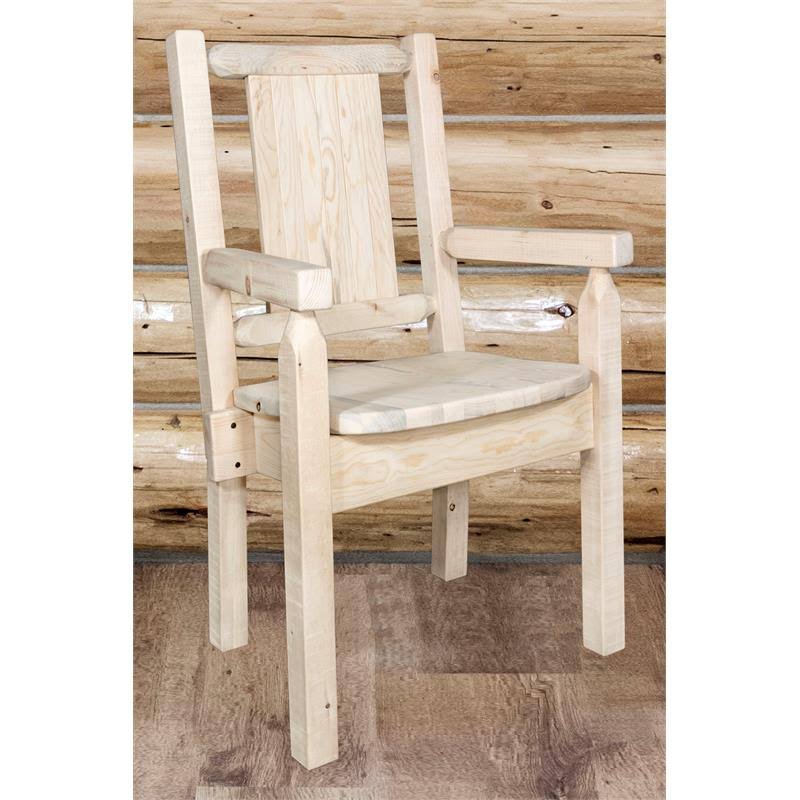 Laser Engraved Bear Design Captain's Chair Z399