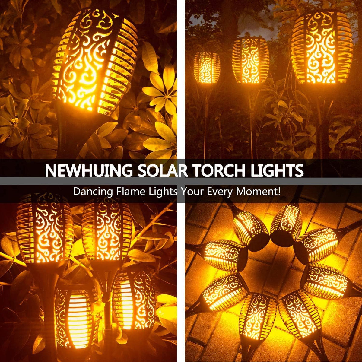 43 inch 96 LED Waterproof Solar Torch Lights Z986589