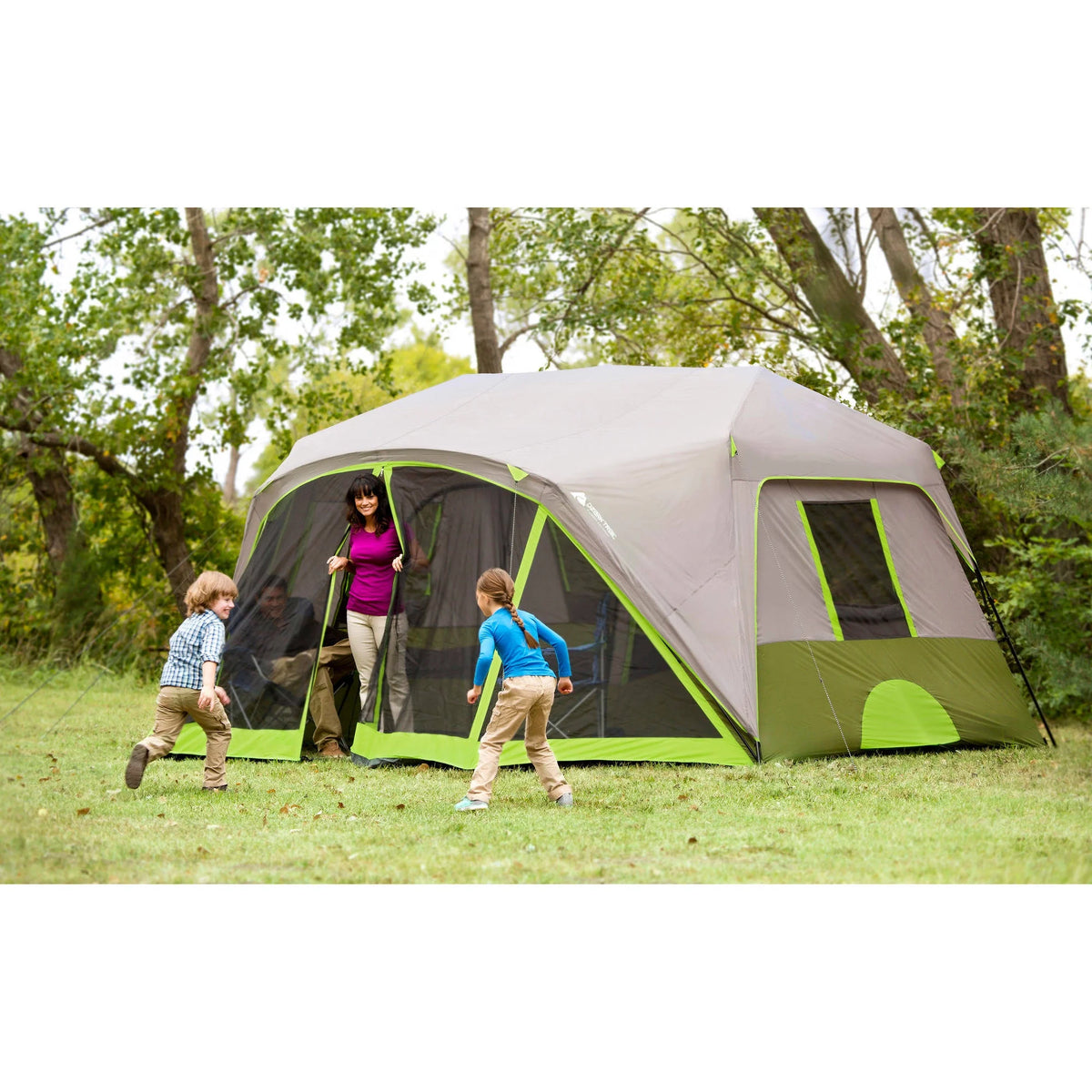 14' x 13.5' 9 Person 2 Room Instant Cabin Tent with Screen Room Z804