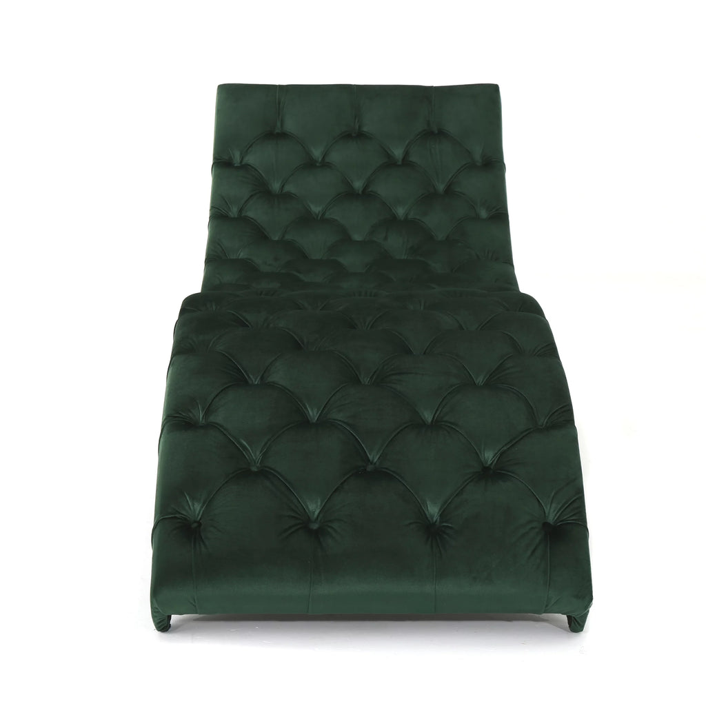 Emerald Velvet Chaise Lounge Z2332