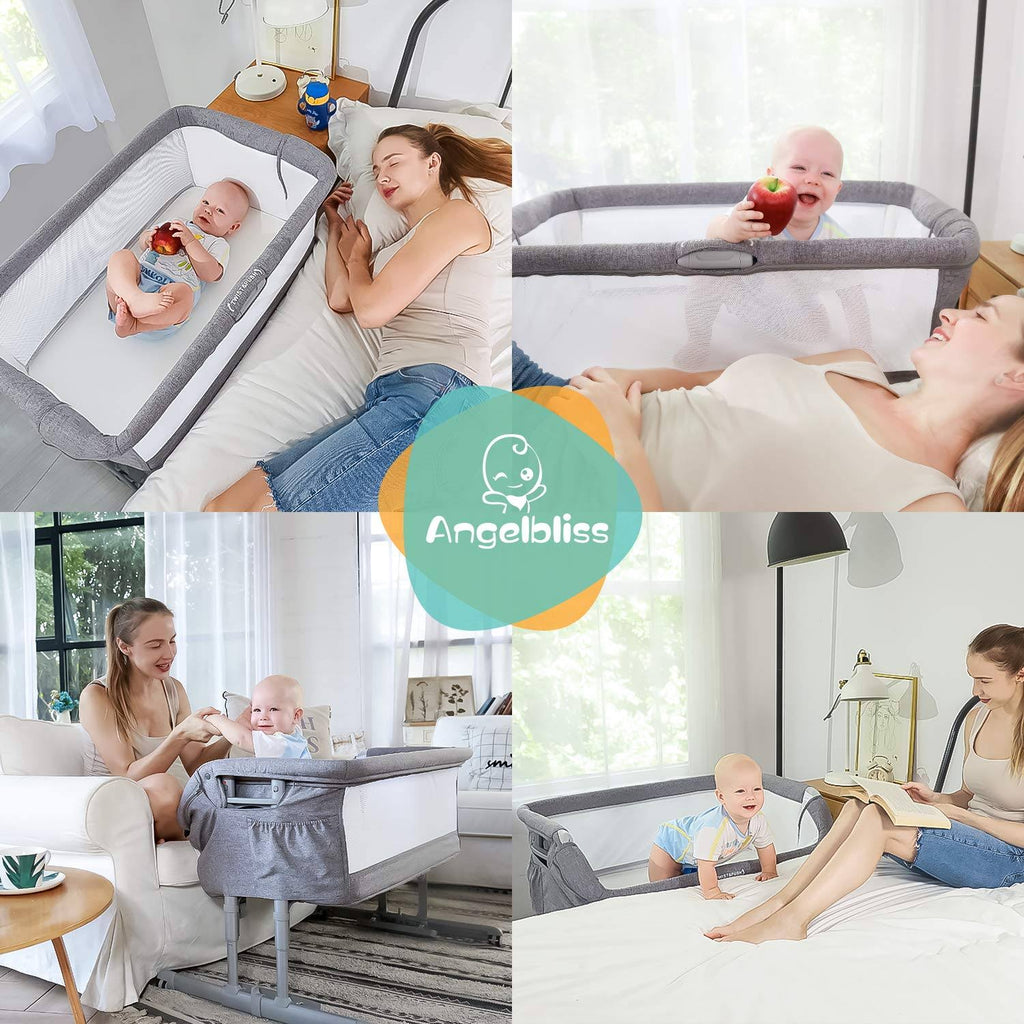 3-in-1 Baby Bassinet & Bedside Sleeper with Cradle Mode E7886