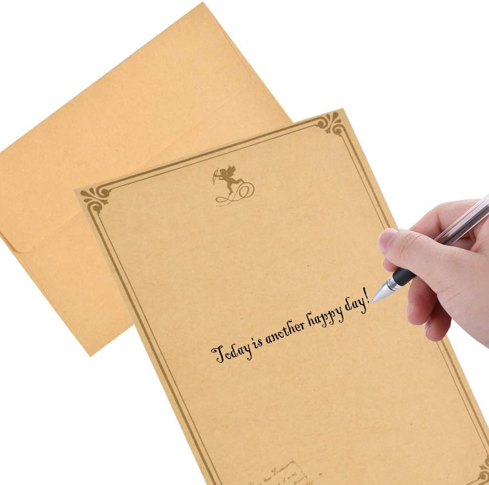 96 Sheets Vintage Stationary Paper and Envelopes Set T429