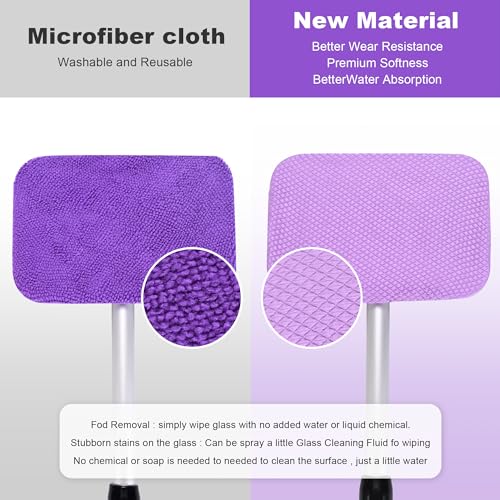 Microfiber Cloth Car Cleaning Tool with Extendable Handle and Reusable Cloth H857