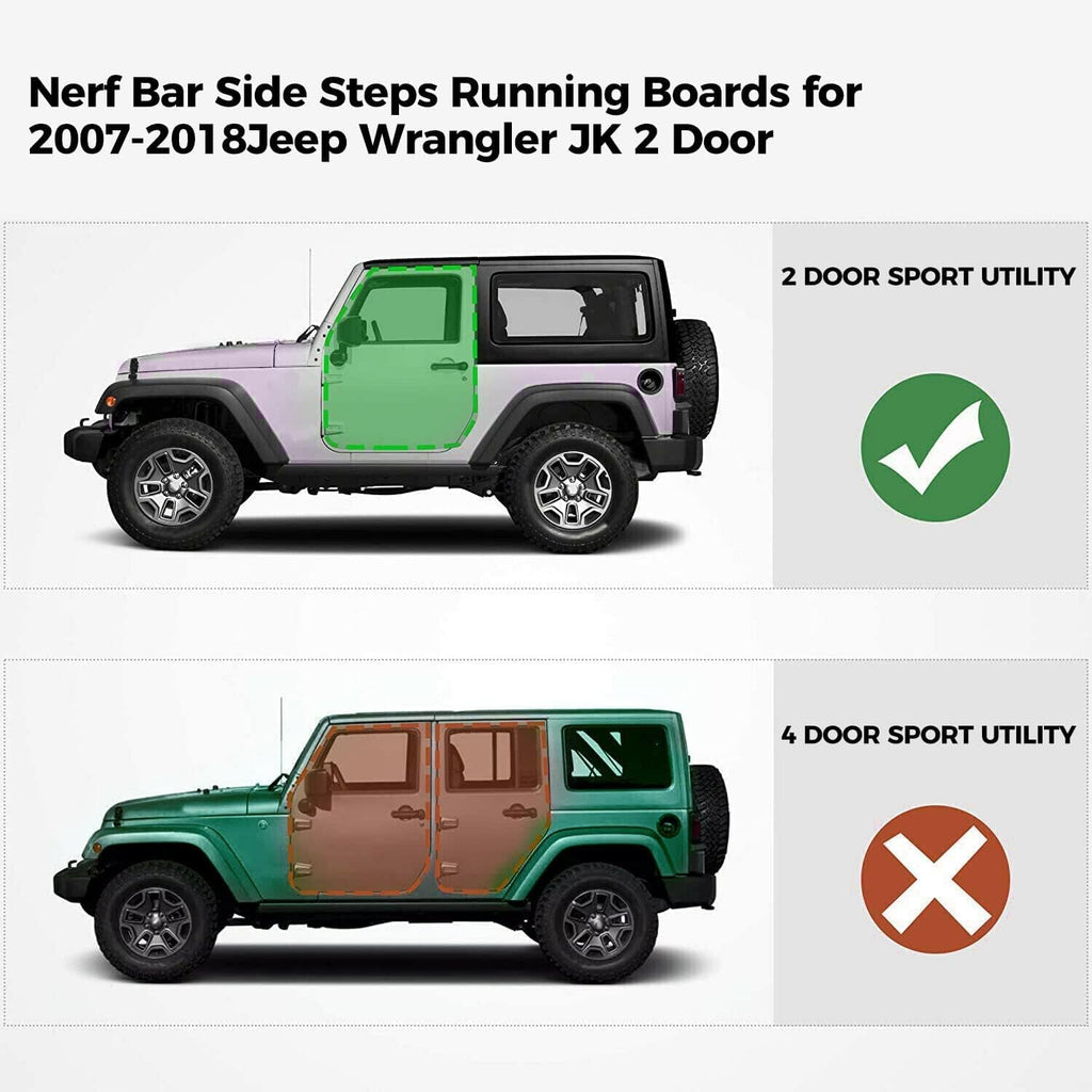 Black Steel Side Step Running Board B85758