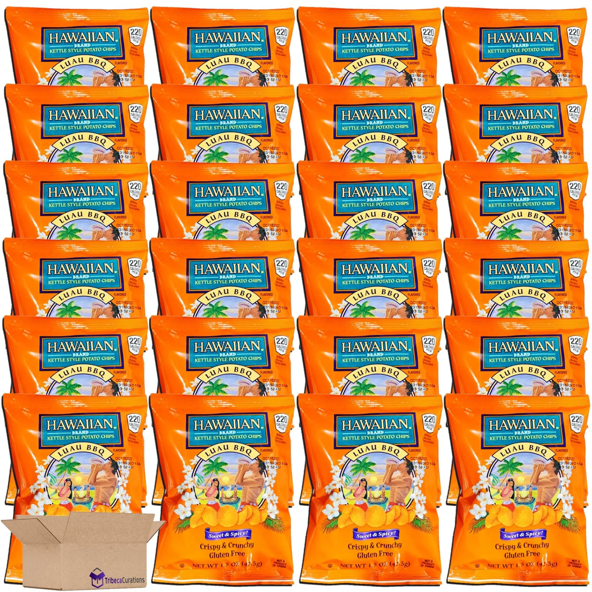 Hawaiian Kettle Style Potato Chips Value Pack 1.5 Ounce Bag Pack of 24 C77977
