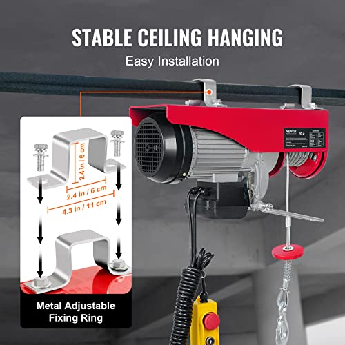 14ft 1320lbs Electric Hoist 110v 40ft Lifting Height I288095