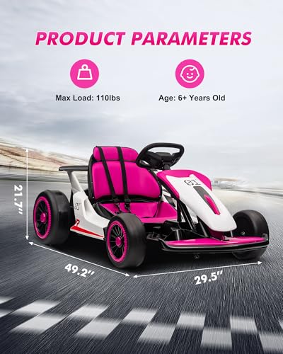 Red Electric Drift Go Kart W355