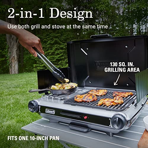 Tabletop 2-in-1 Grill & Stove with 2 Adjustable Burners G983574