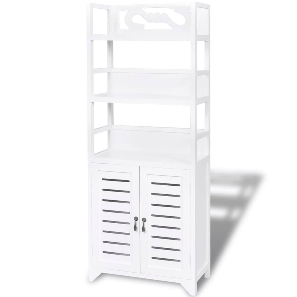 White Wood Bathroom Cabinet B8240