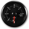 8000 RPM Universal Electronic Tachometer Gauge 52mm White Amber LED Backlit Black Dial Chrome Rim N60127