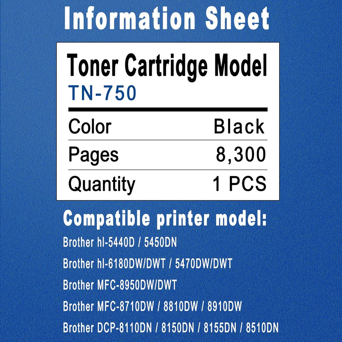 Black TN-750 Compatible Toner Cartridge L169